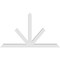 Ekena Millwork Saratoga Architectural Grade PVC Gable Bracket, 108"W x 63"H x 6"D x 6"F, 14/12 Pitch GBP108X63X0606SAR00 - alternate 5